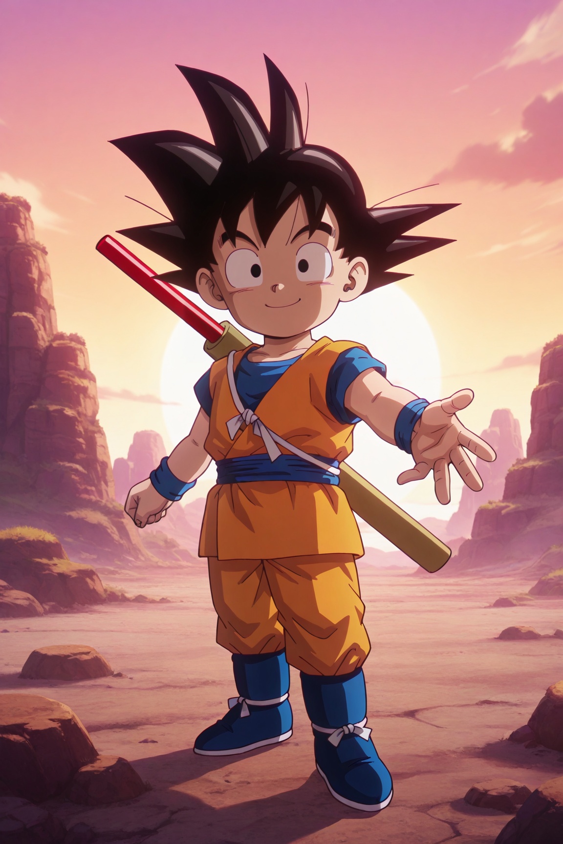 goku,  black hair,  black eyes on Tensor.Art