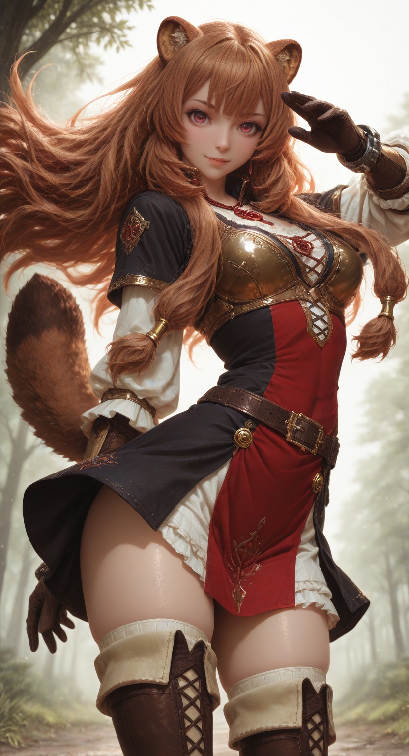 tate no yuusha no nariagari,  raphtalia,  red dress on Tensor.Art