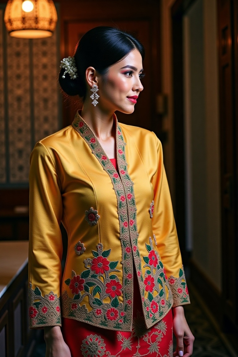 a woman wearing a traditional kebaya on Tensor.Art