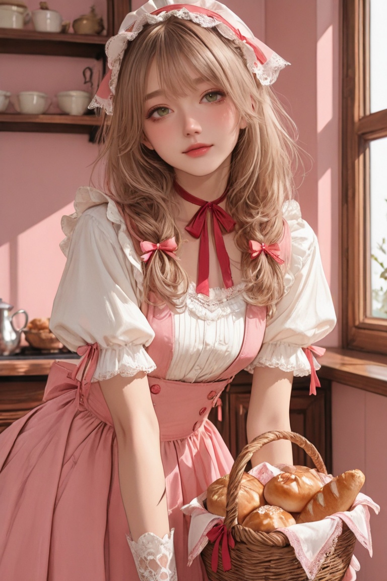 1girl,  solo,  curly light brown hair on Tensor.Art