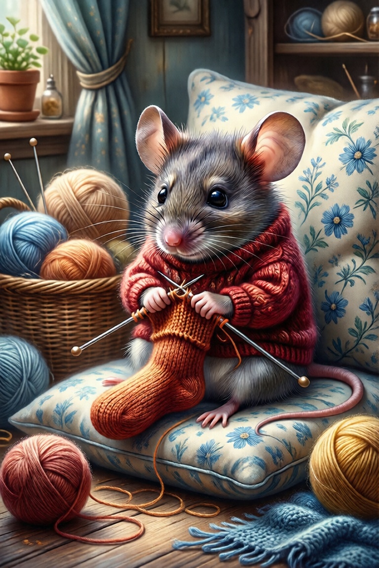The picture аниме shows a cozy,  whimsical scene,  in the center of which is a small on Tensor.Art