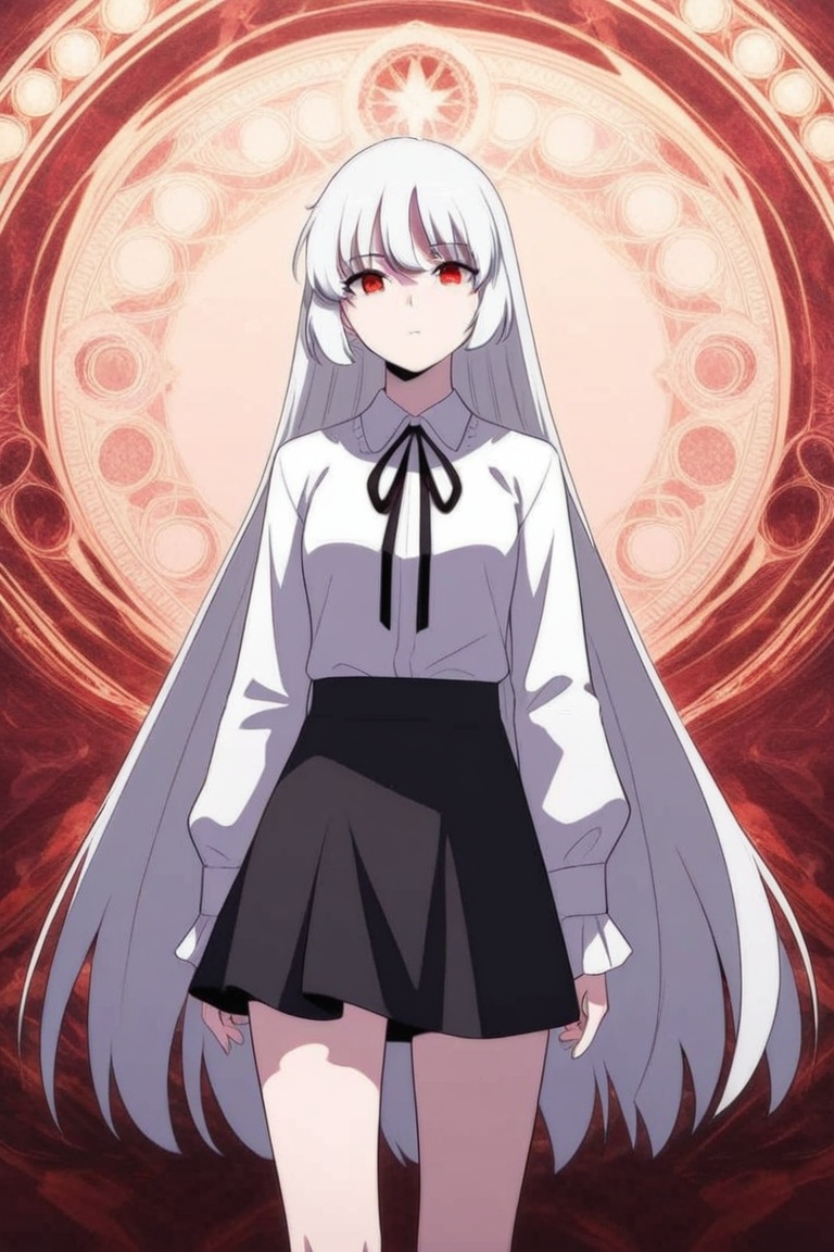 1girl,  solo,  white hair on Tensor.Art