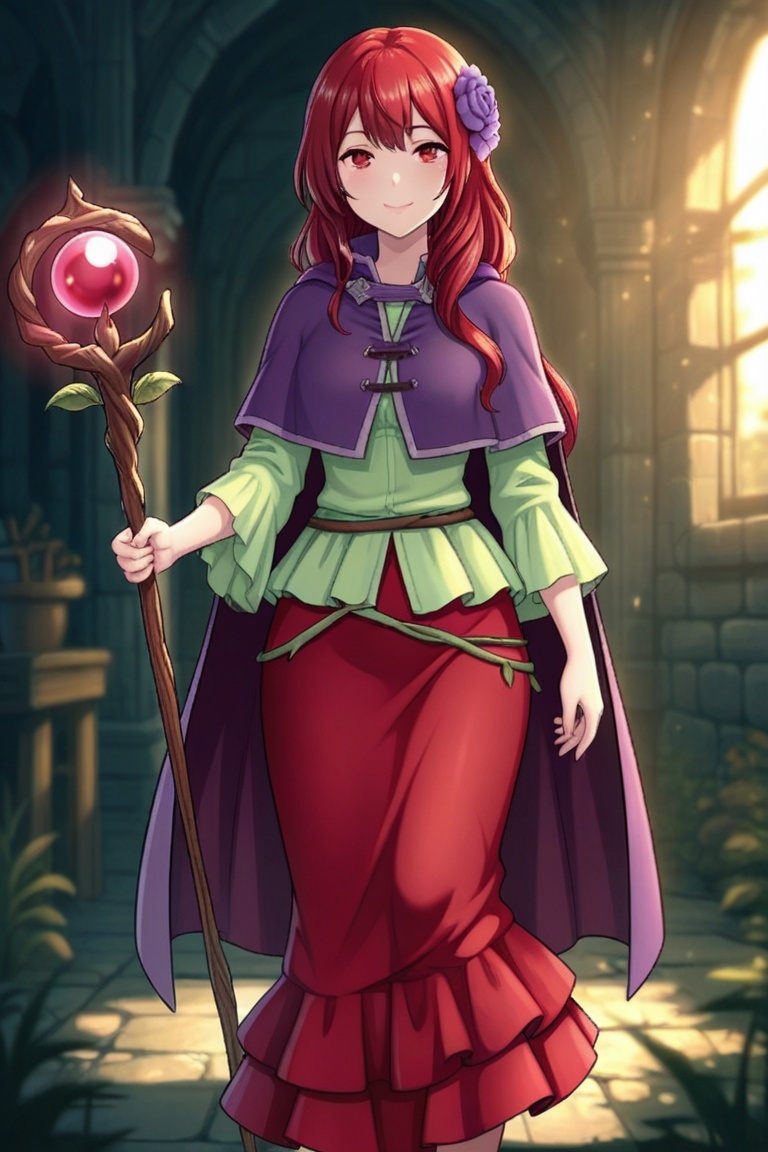 1girl,  solo,  red hair on Tensor.Art
