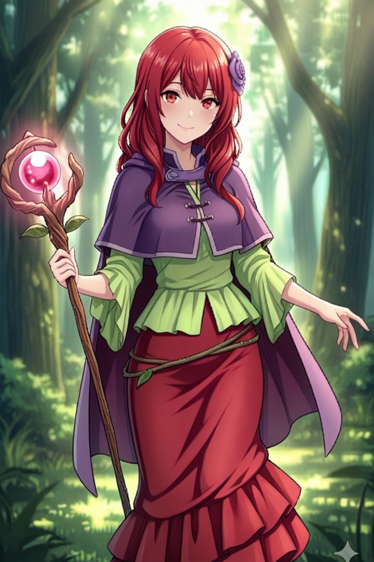1girl,  solo,  red hair on Tensor.Art