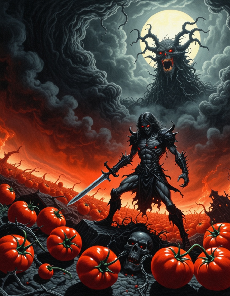 eheavy3,  attack of the killer tomatos on Tensor.Art