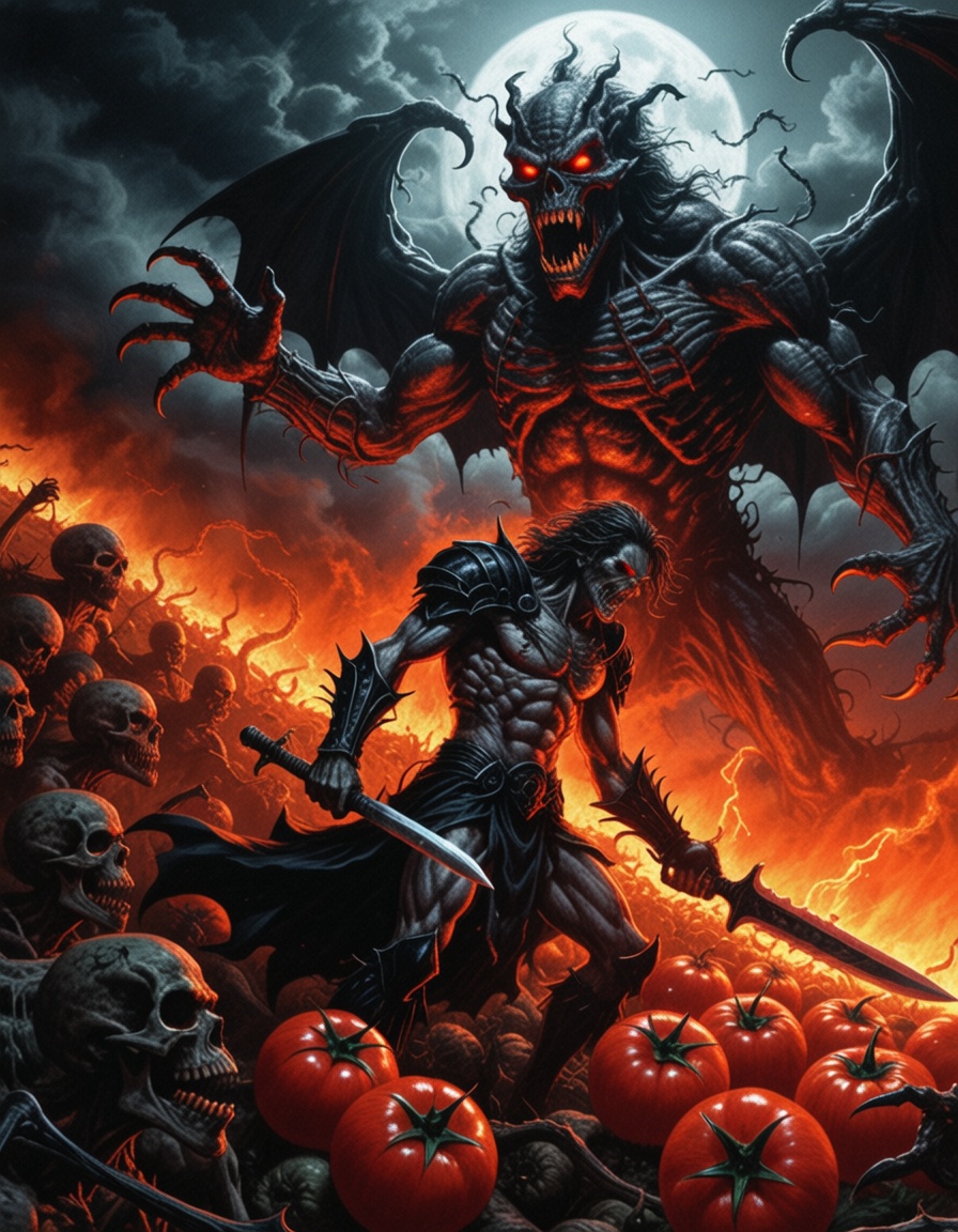 eheavy3,  attack of the killer tomatos on Tensor.Art