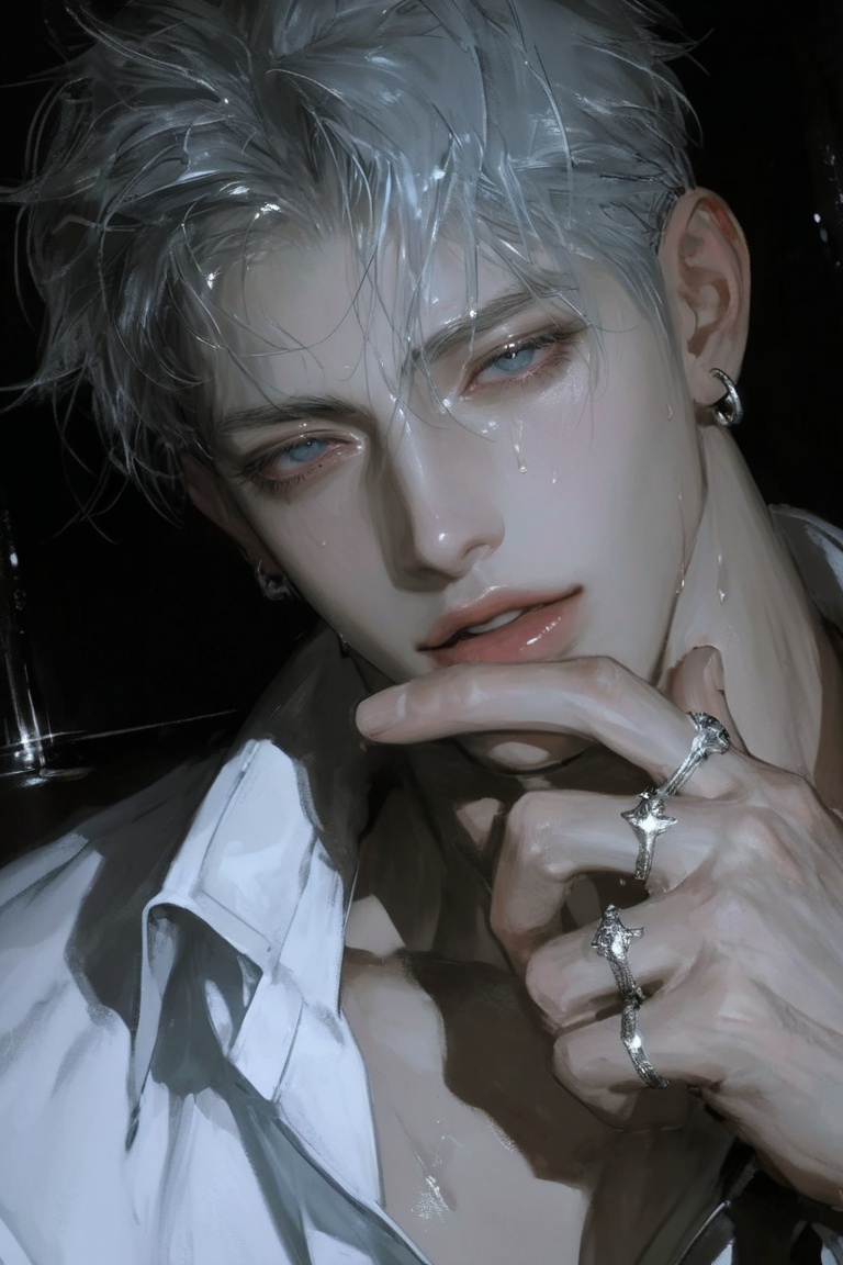 ((medium full shot)),  pov profile 1. A young man with clearly defined male facial structure,  masculine skull shape on Te...