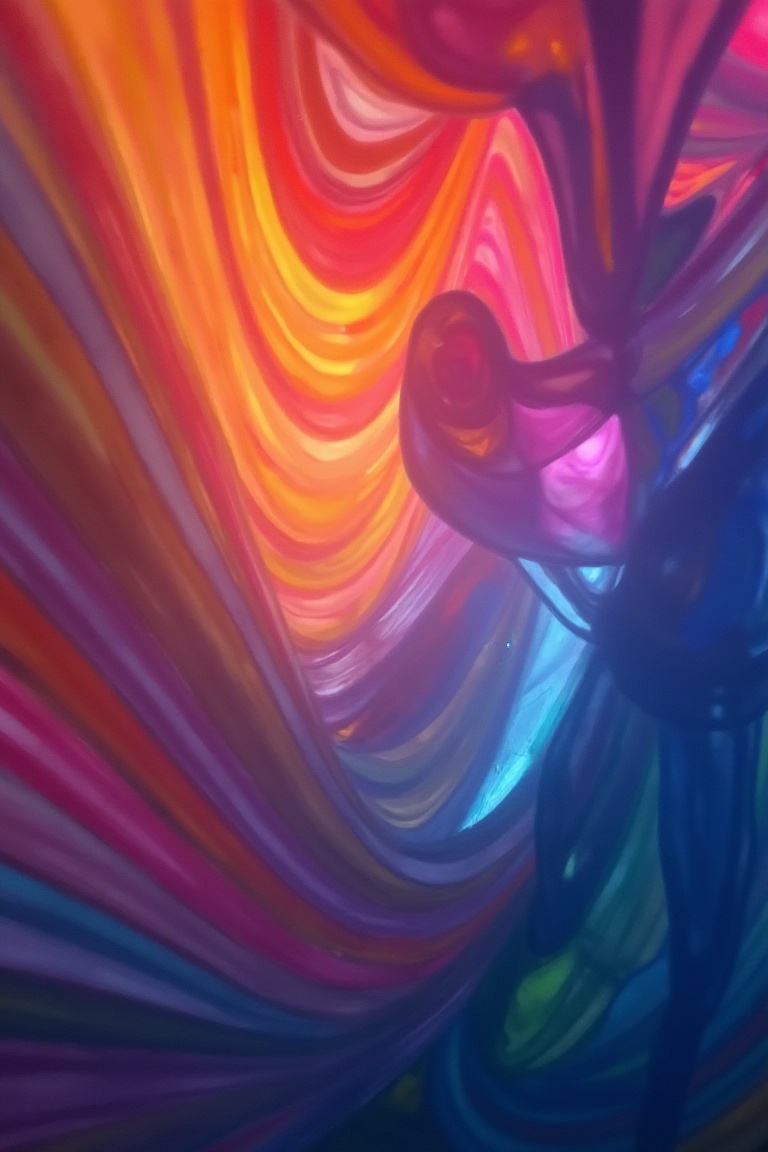 glowing gradients,  vibrant orange magenta teal blue,  emotional turbulence on Tensor.Art