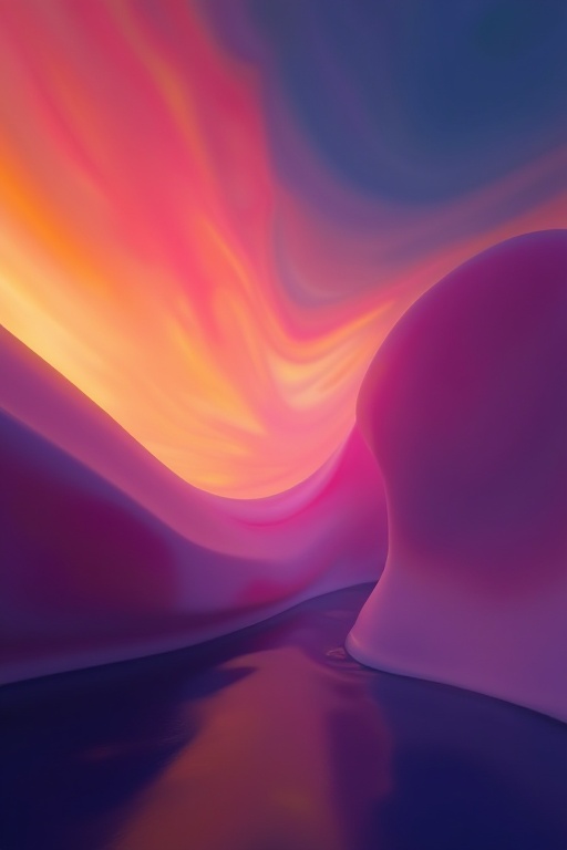glowing gradients,  warm-cool contrast on Tensor.Art
