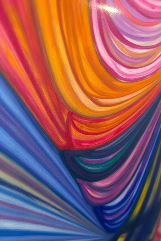 layered acrylic,  warm-cool contrast on Tensor.Art