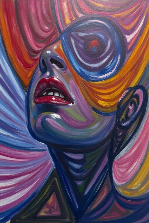 emotional intensity,  layered acrylic on Tensor.Art
