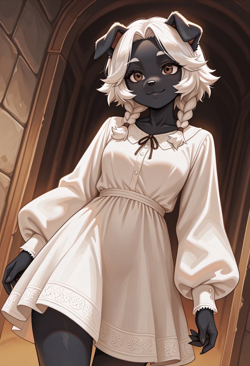 1girl,  dog girl,  furry body on Tensor.Art