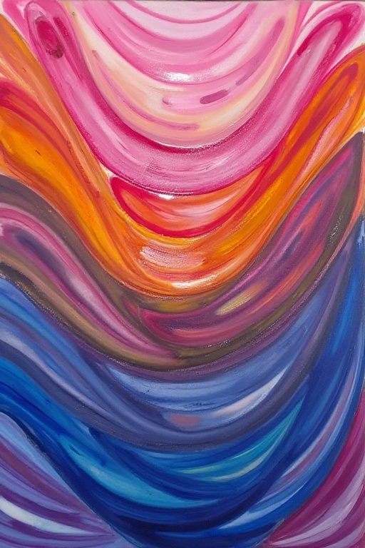 layered acrylic,  glowing gradients,  warm-cool contrast on Tensor.Art