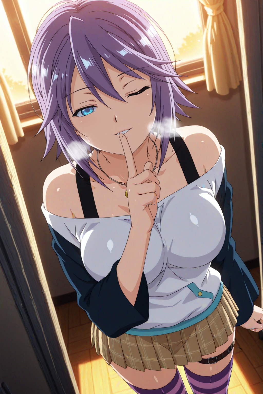 1girl,  shirayuki mizore,  short hair on Tensor.Art