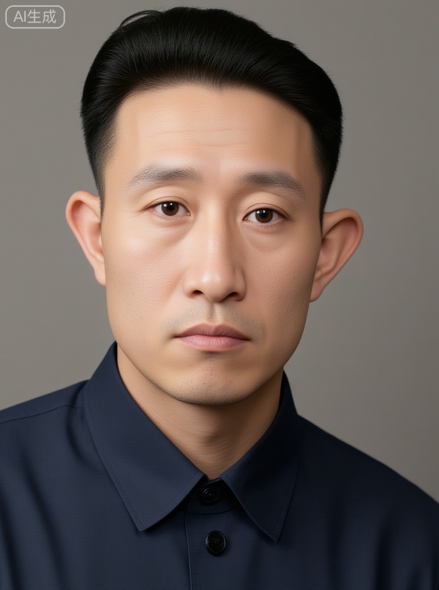 将这张照片恢复并增强到与佳能EOS R5拍摄相当的专业肖像质量。通过高精度重建修复所有划痕、褶皱、污渍、变色和缺失的细节,呈现出丰富真实自然的色彩,严格保持五官面部特征不改变,并达到超高清4K画质。