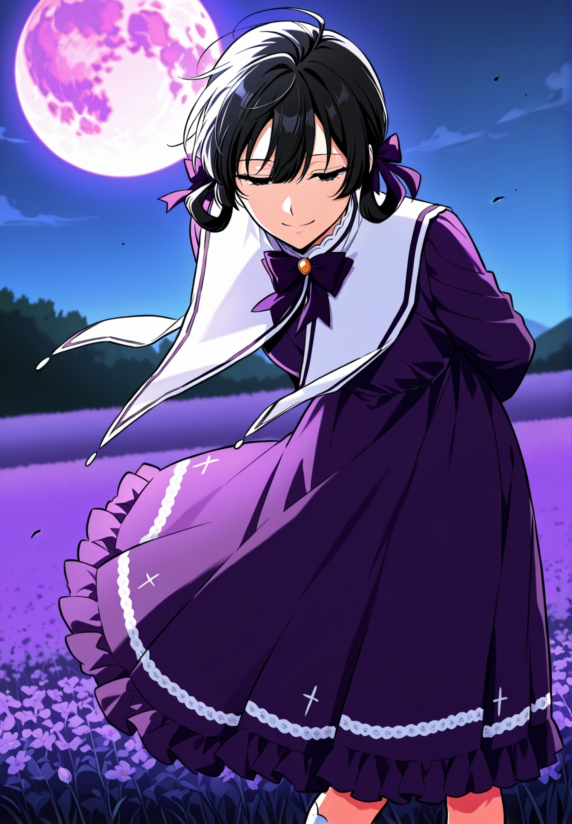 solo,  black hair,  black eyes on Tensor.Art