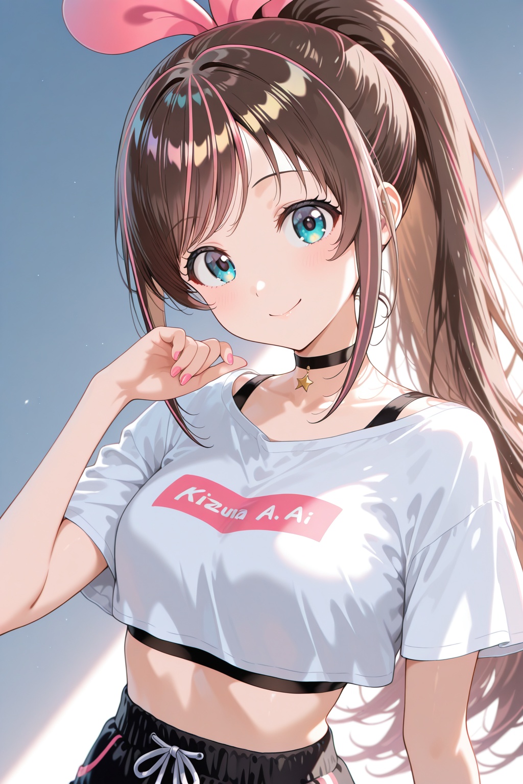 1girl,  kizuna ai,  kizuna ai (hello world 2018) on Tensor.Art