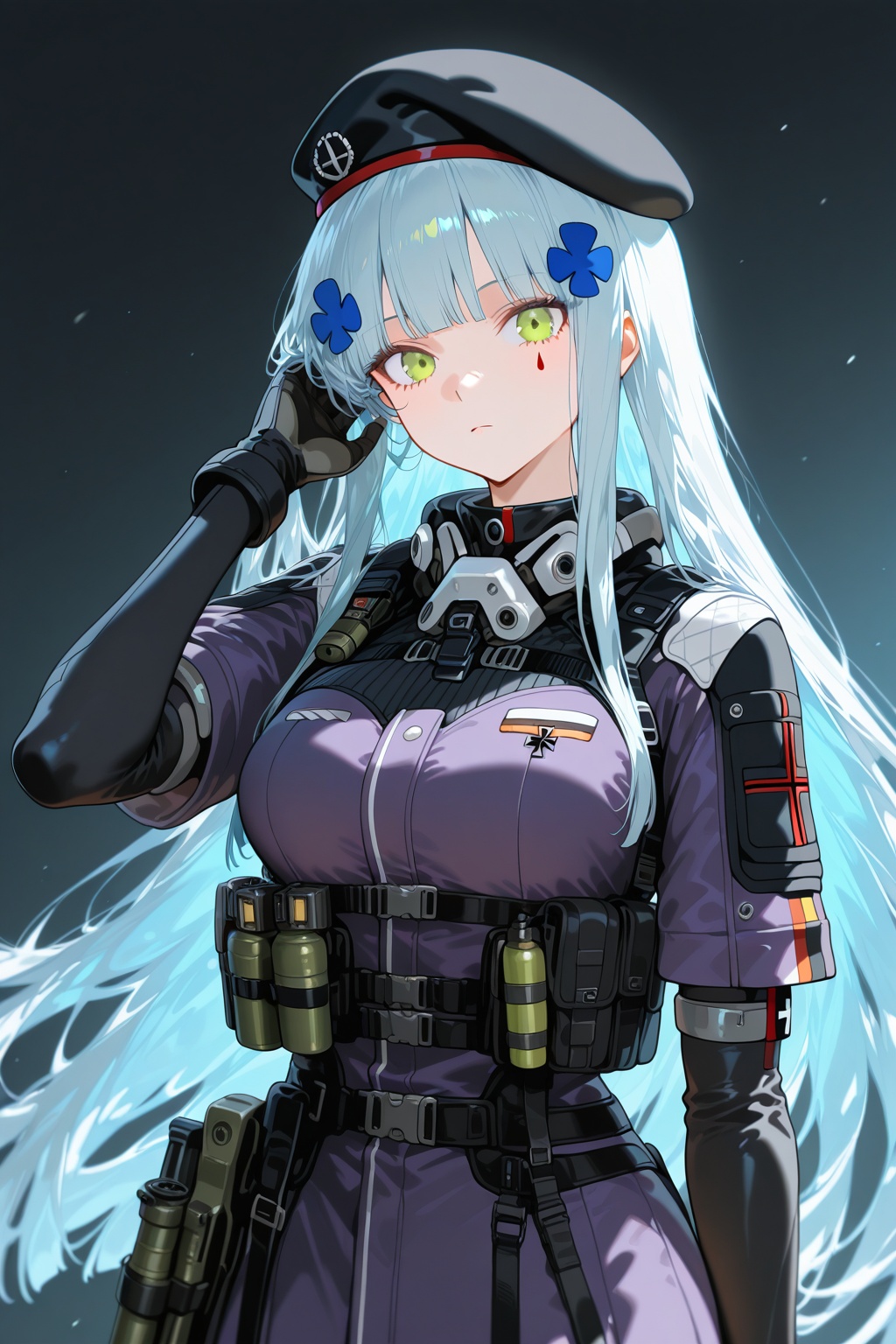 1girl,  hk416 (girls' frontline),  klukai (girls' frontline 2) on Tensor.Art