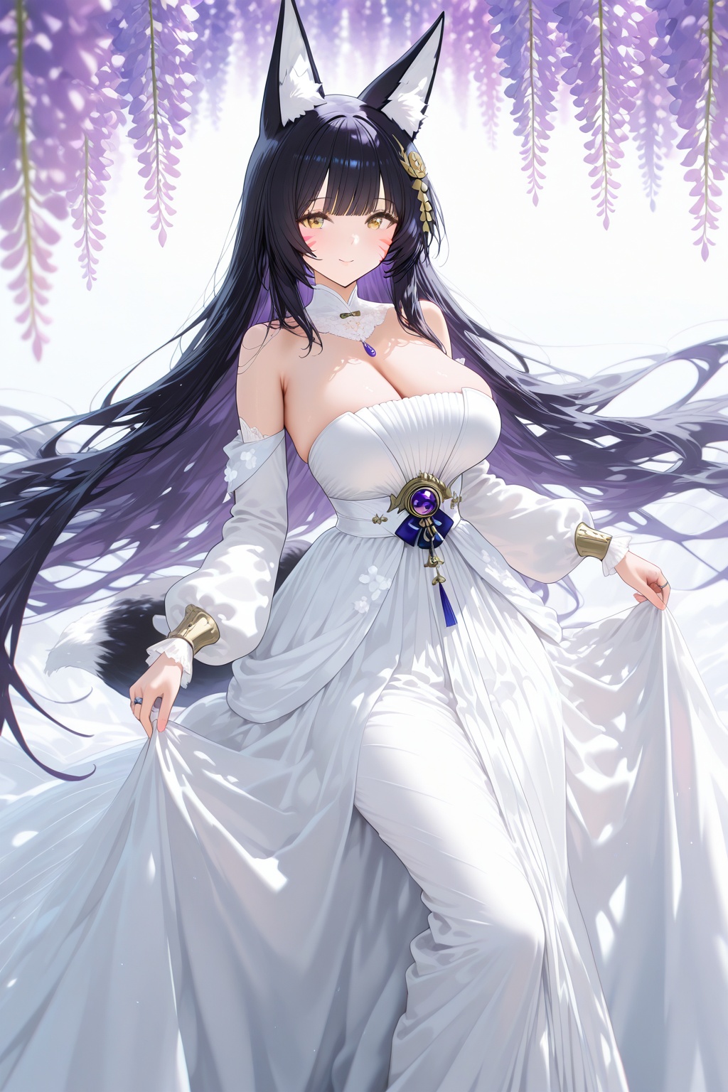 1girl,  musashi (azur lane),  musashi (purest wisteria) (azur lane) on Tensor.Art