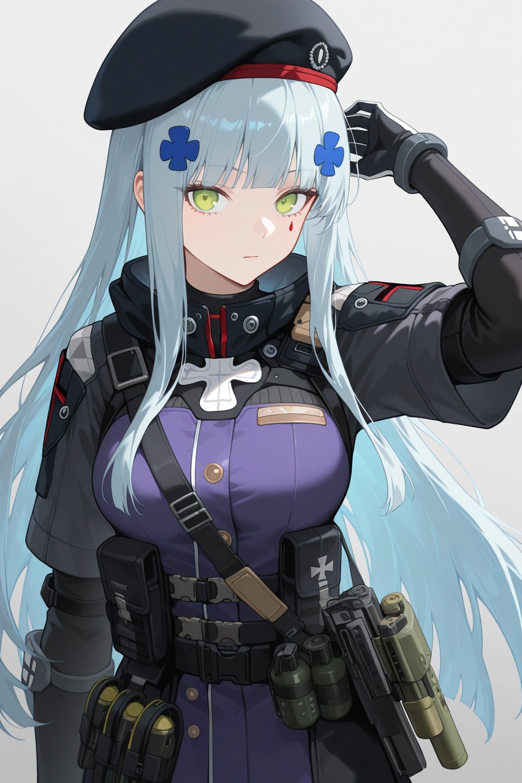 1girl,  hk416 (girls' frontline),  klukai (girls' frontline 2) on Tensor.Art