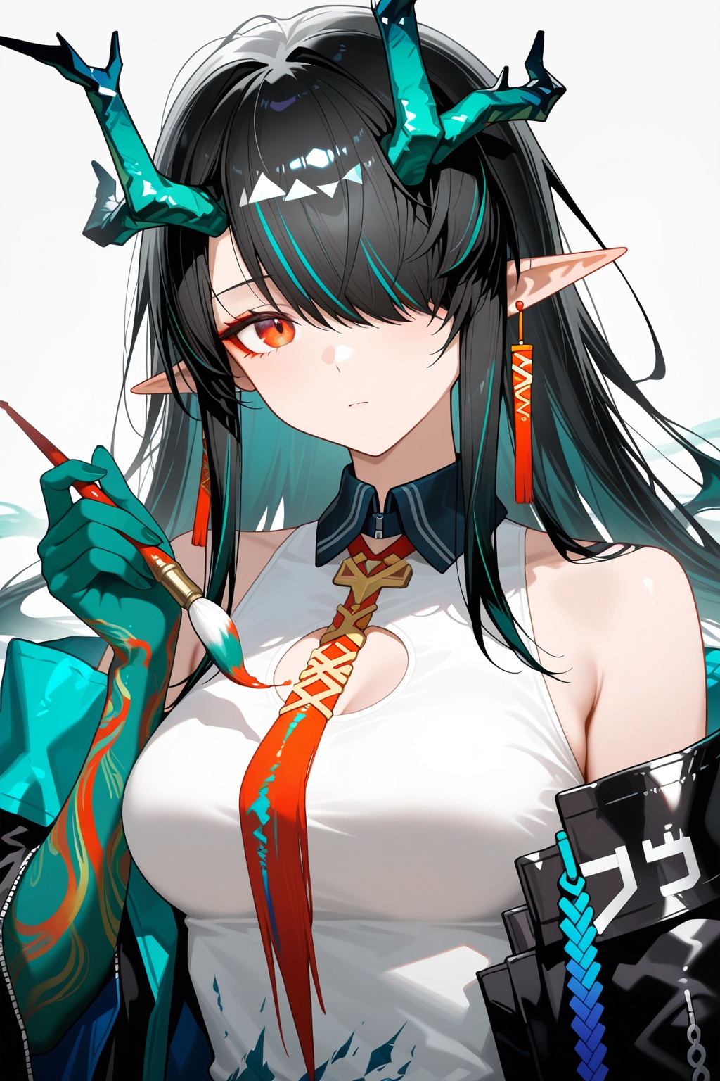 1girl,  dusk (arknights),  arknights on Tensor.Art