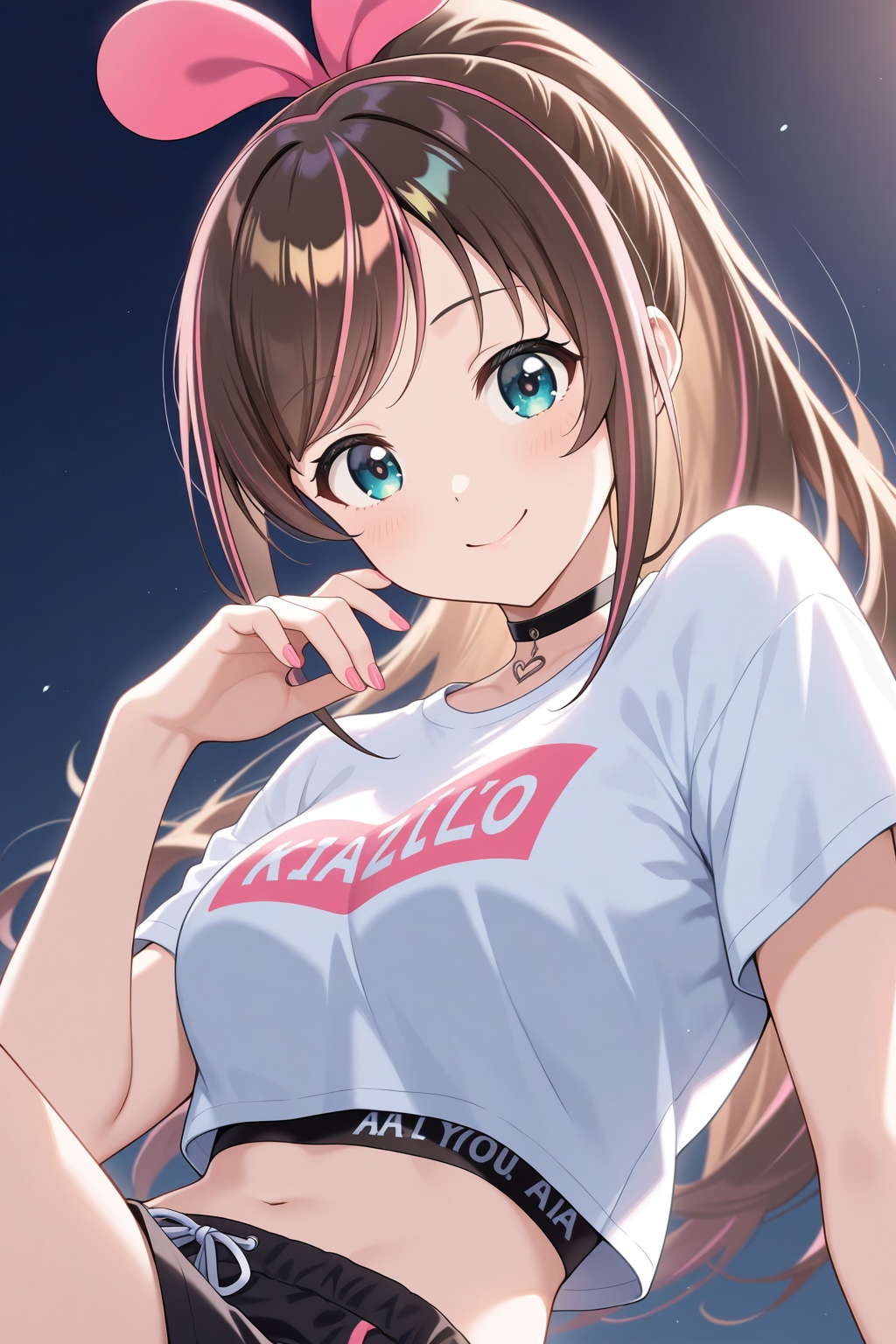 1girl,  kizuna ai,  kizuna ai (hello world 2018) on Tensor.Art