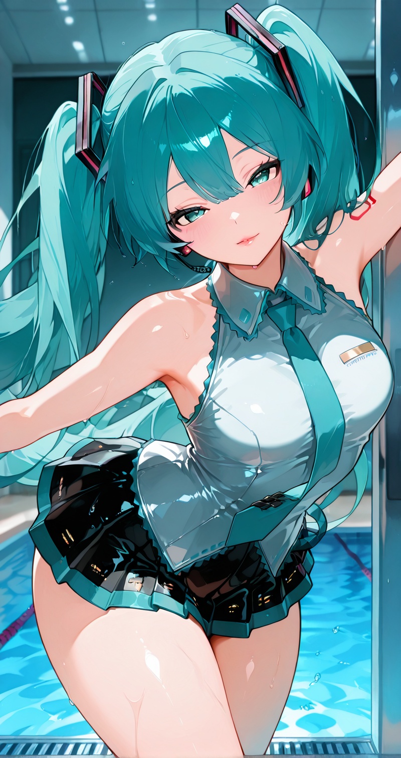 //hatsune miku//,  //character//,  solo on Tensor.Art