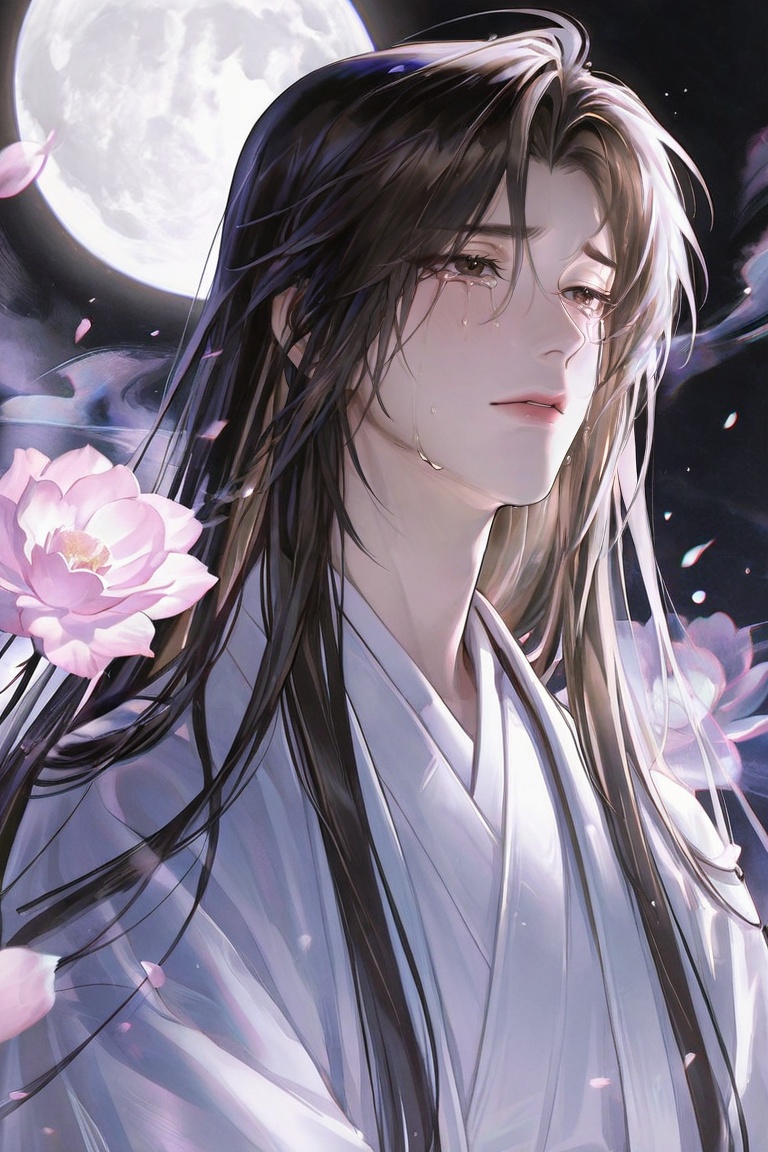 1boy,  solo,  long straight hair on Tensor.Art