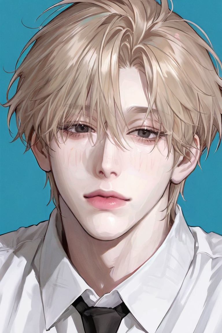 1boy,  solo,  short messy hair on Tensor.Art