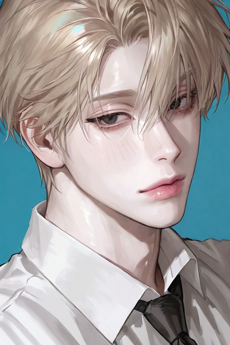 1boy,  solo,  short messy hair on Tensor.Art
