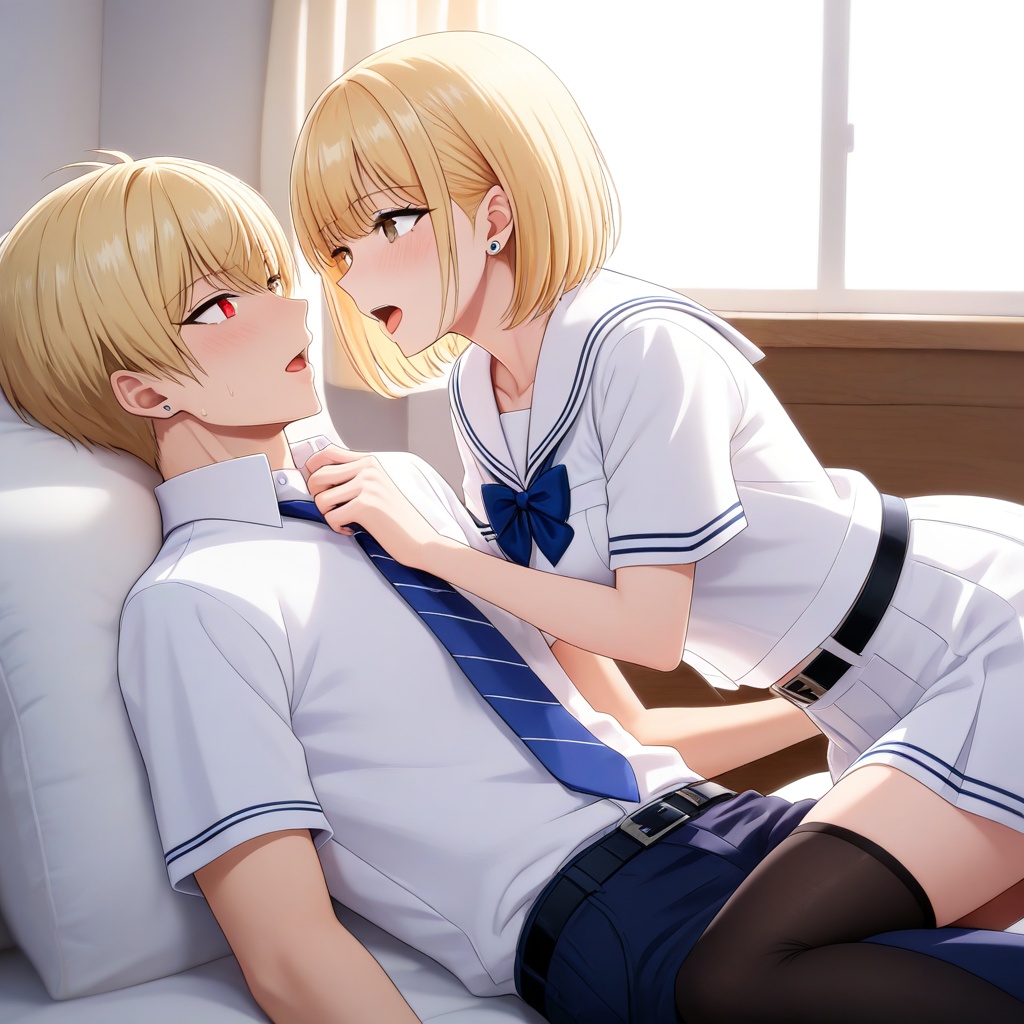 yamamine_zukan,  couple,  lying on sofa on Tensor.Art
