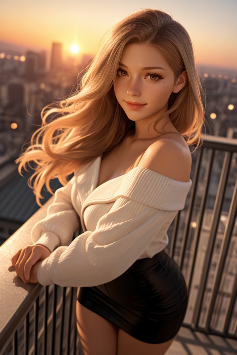 sunset,  lense flare,  (masterpiece on Tensor.Art