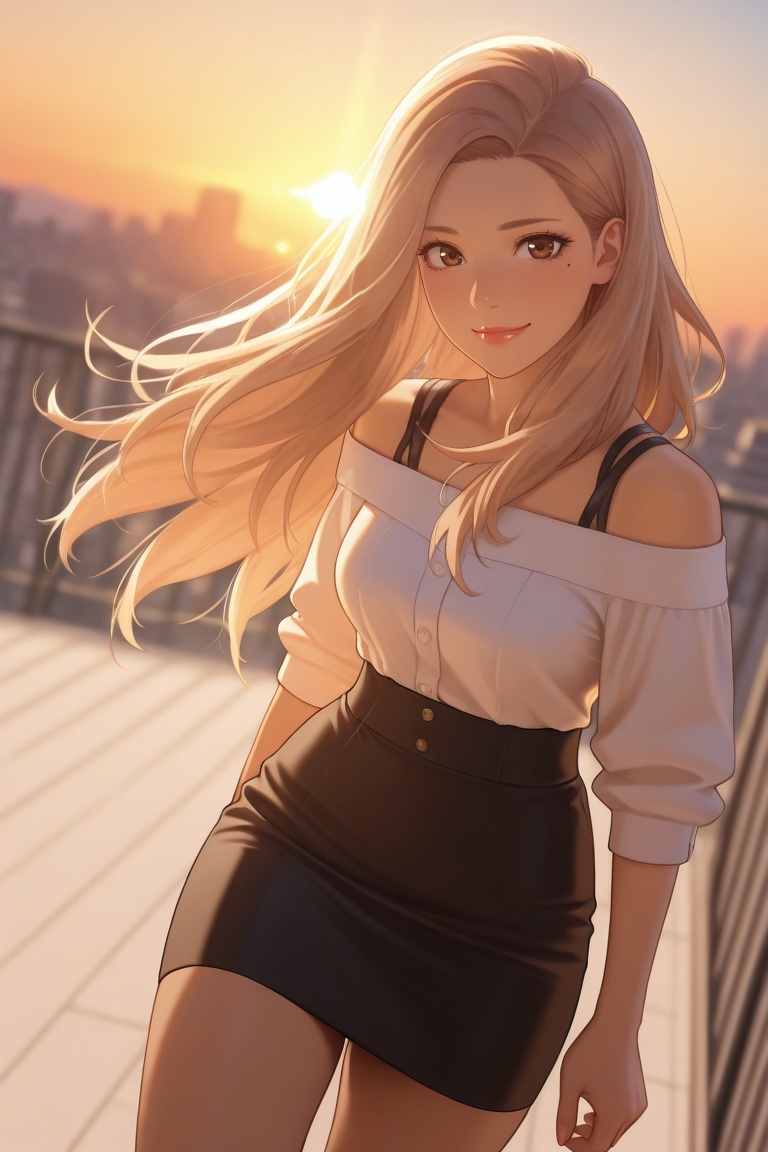 sunset,  lense flare,  (masterpiece on Tensor.Art