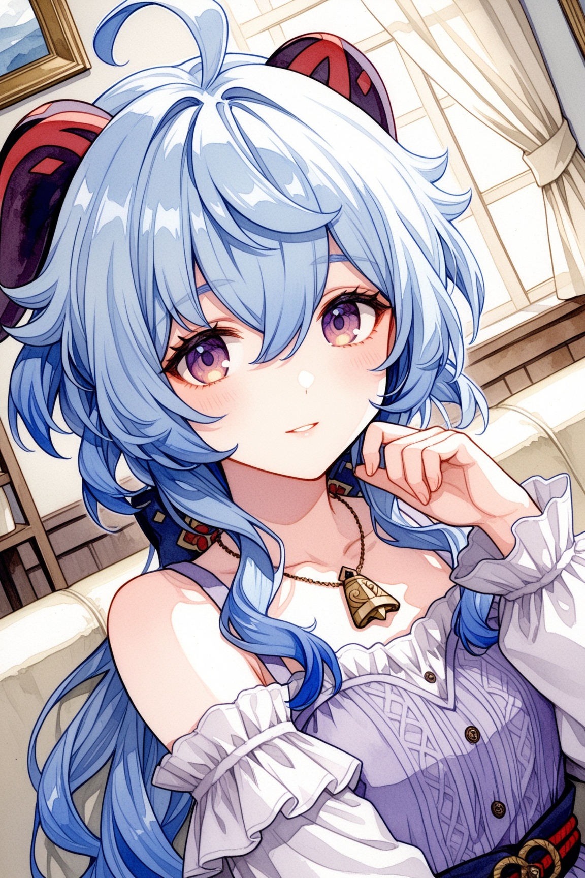 1girl,  solo,  ganyu \(genshin impact\) on Tensor.Art