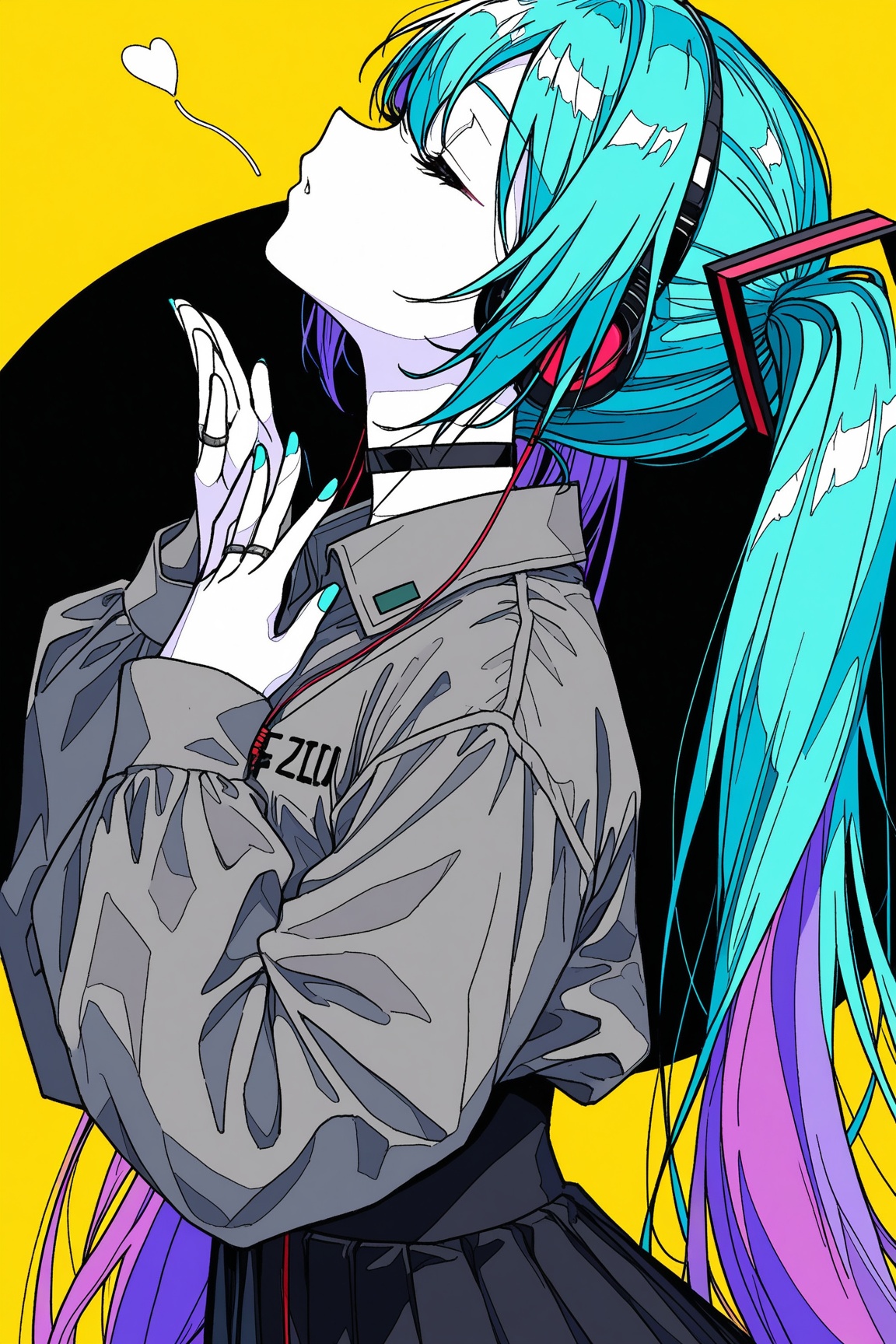 1girl,  hatsune miku,  solo on Tensor.Art