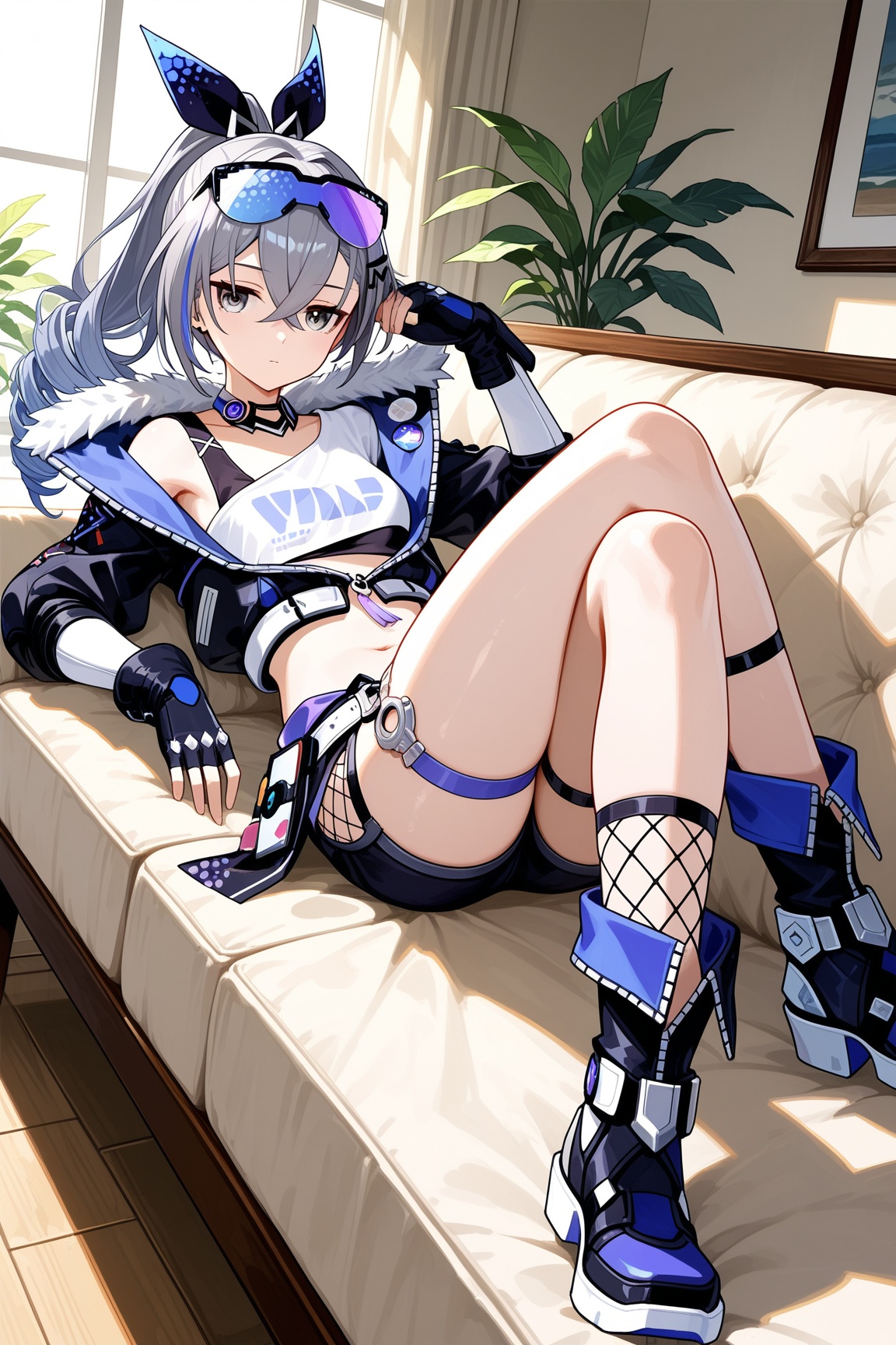 1girl,  solo,  silver wolf \(honkai: star rail\) on Tensor.Art