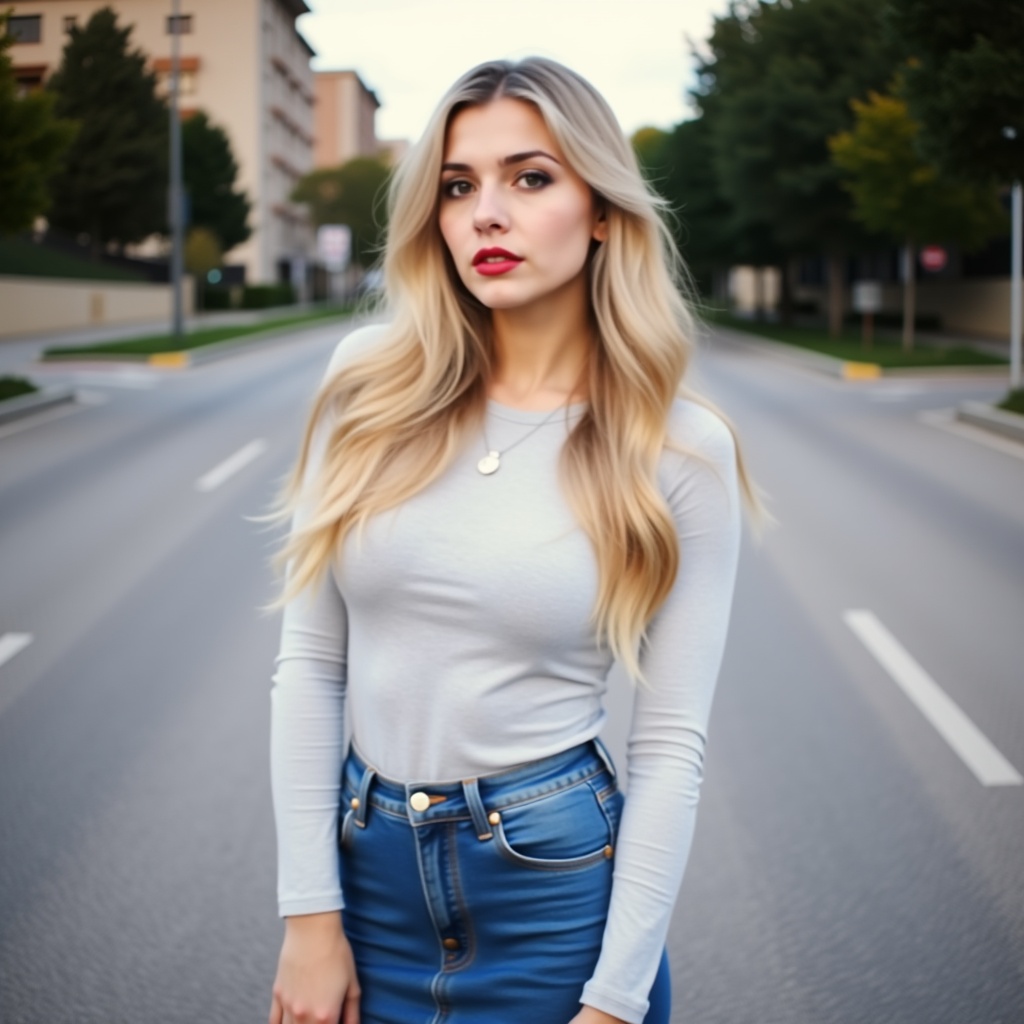 maxxa,  Photorealistic analog-style photograph,  relaxed standing pose with subtle hip shift and hands resting naturally o...