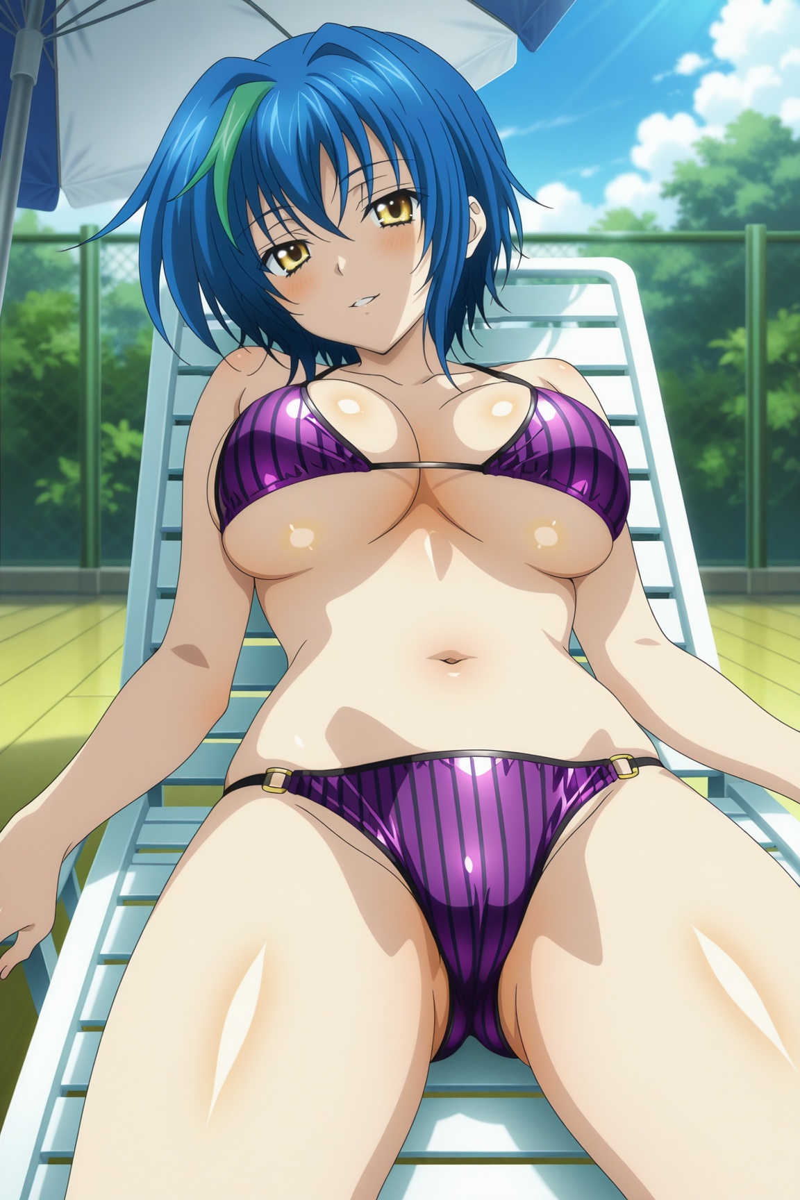 1girl,  Xenovia Quarta,  blue hair on Tensor.Art
