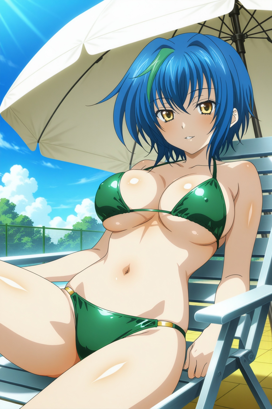 1girl,  Xenovia Quarta,  blue hair on Tensor.Art