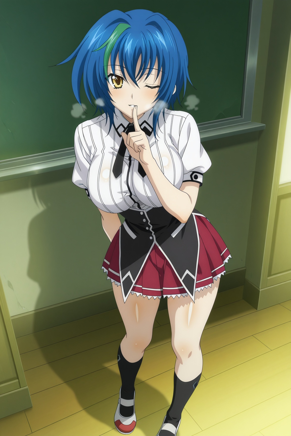 1girl,  Xenovia Quarta,  blue hair on Tensor.Art