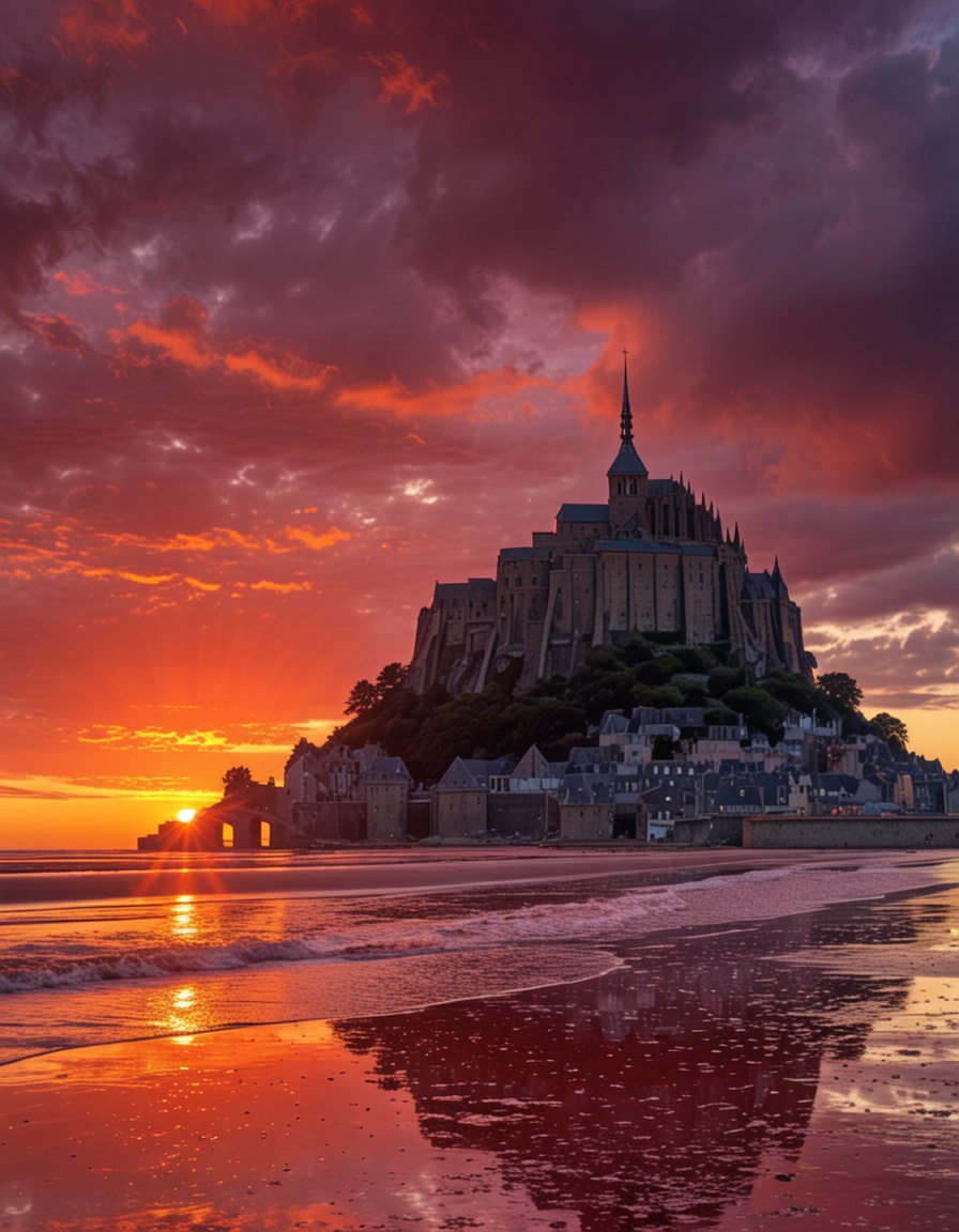 ehdusk5,  mont saint michel by the sea on Tensor.Art