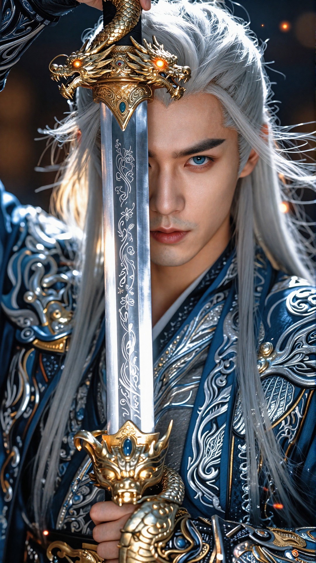 **Prompt:** A cinematic close-up photograph in photorealistic style,  depicting a young Asian man in his late 20s to early...