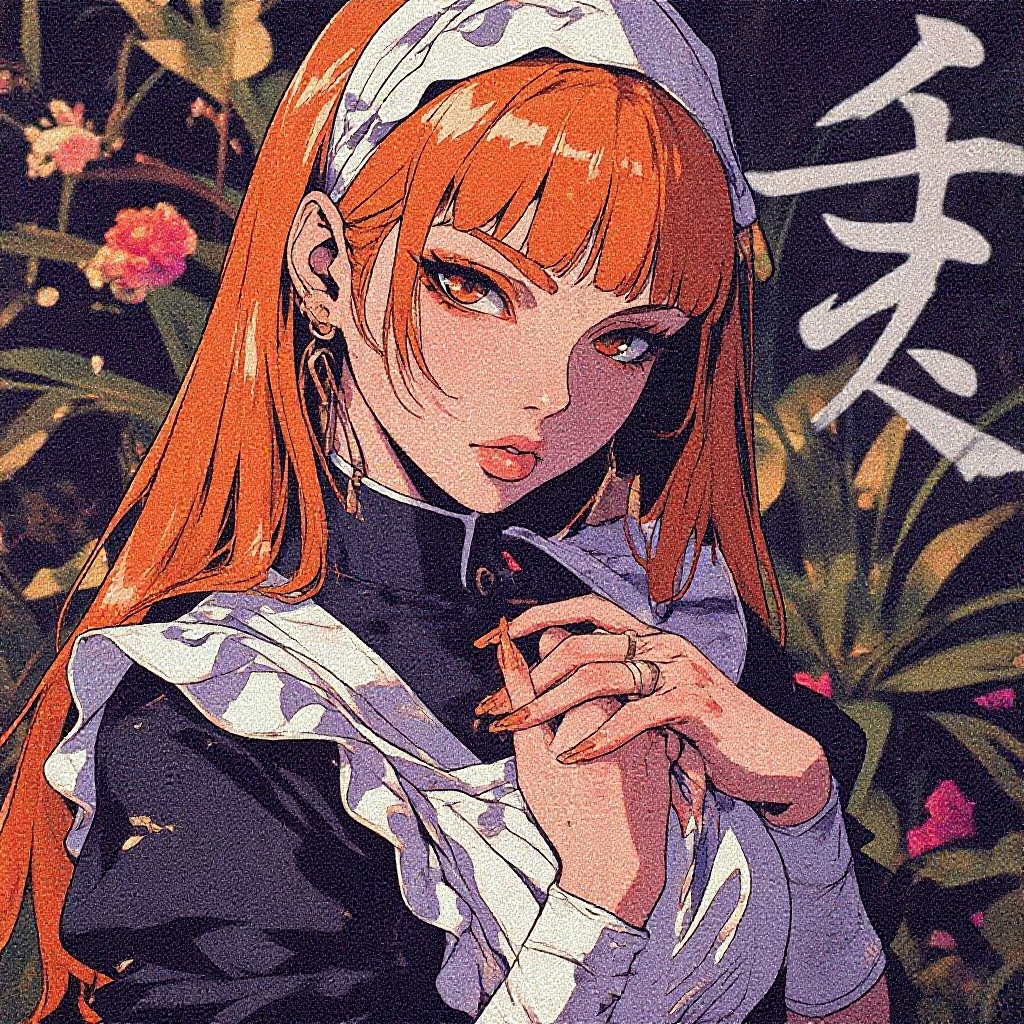 1girl,  solo,  orange hair on Tensor.Art