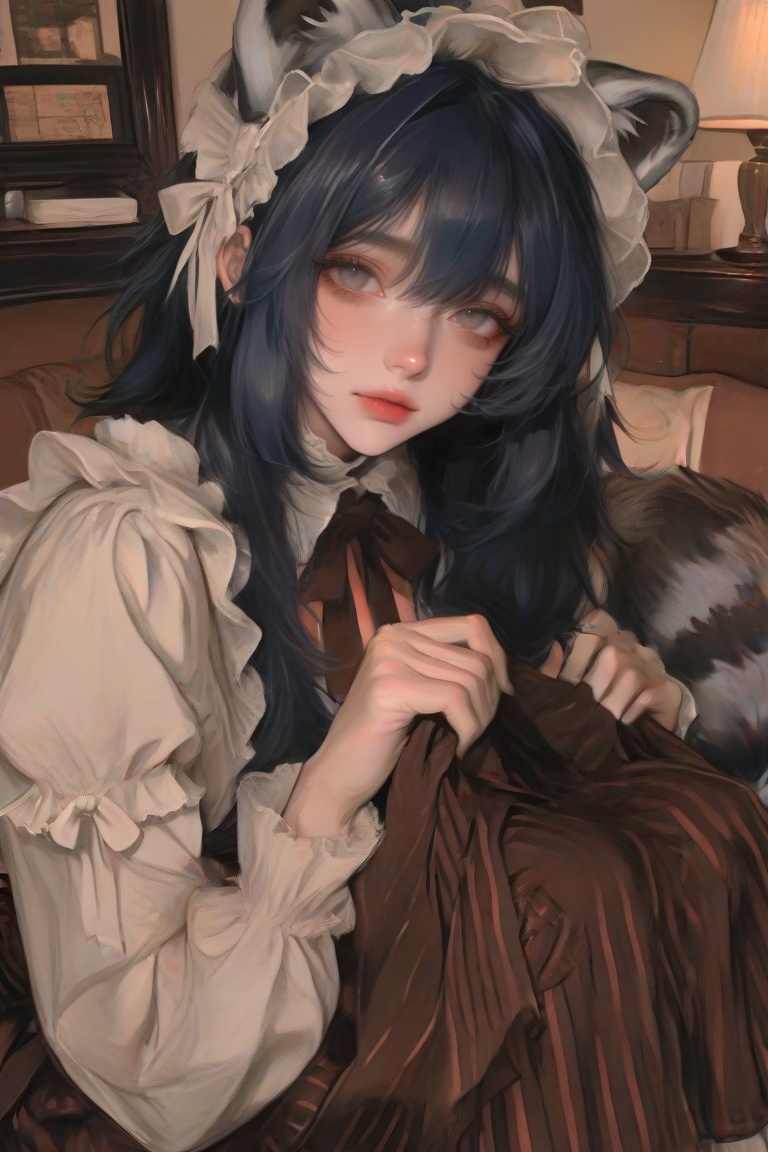 1girl,  solo,  raccoon lolita girl on Tensor.Art