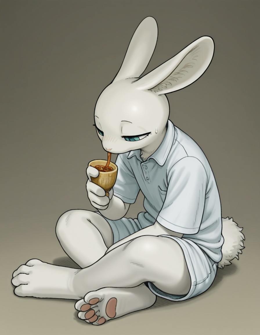 kigoh_neko_style,  solo,  rabbit on Tensor.Art