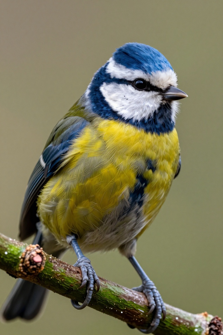 a colorful bird sitting on a tree branch,  capturing the intricate details with macro photography,  vibrant colors and the...