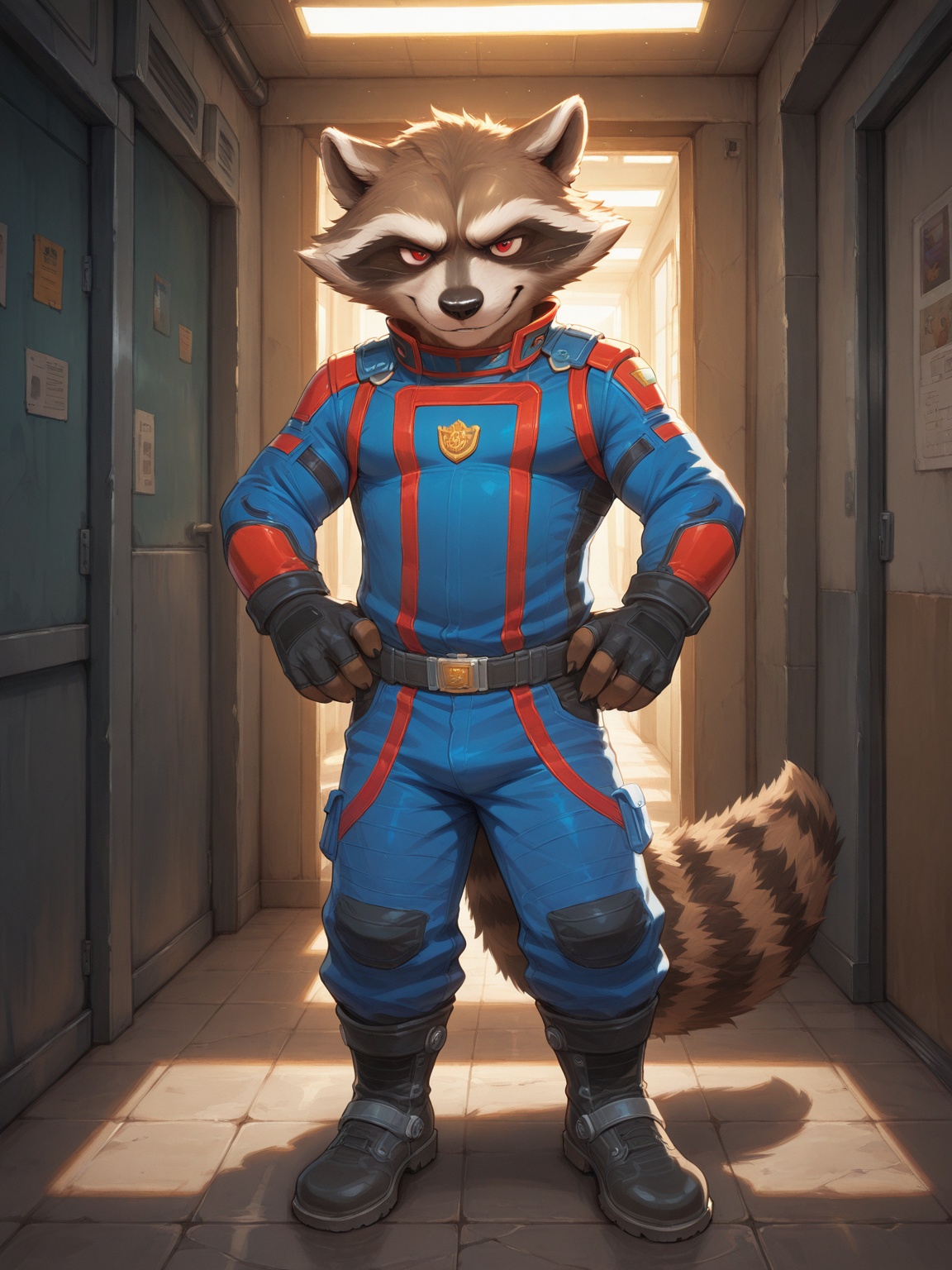 rocket raccoon,  furry,  1boy on Tensor.Art