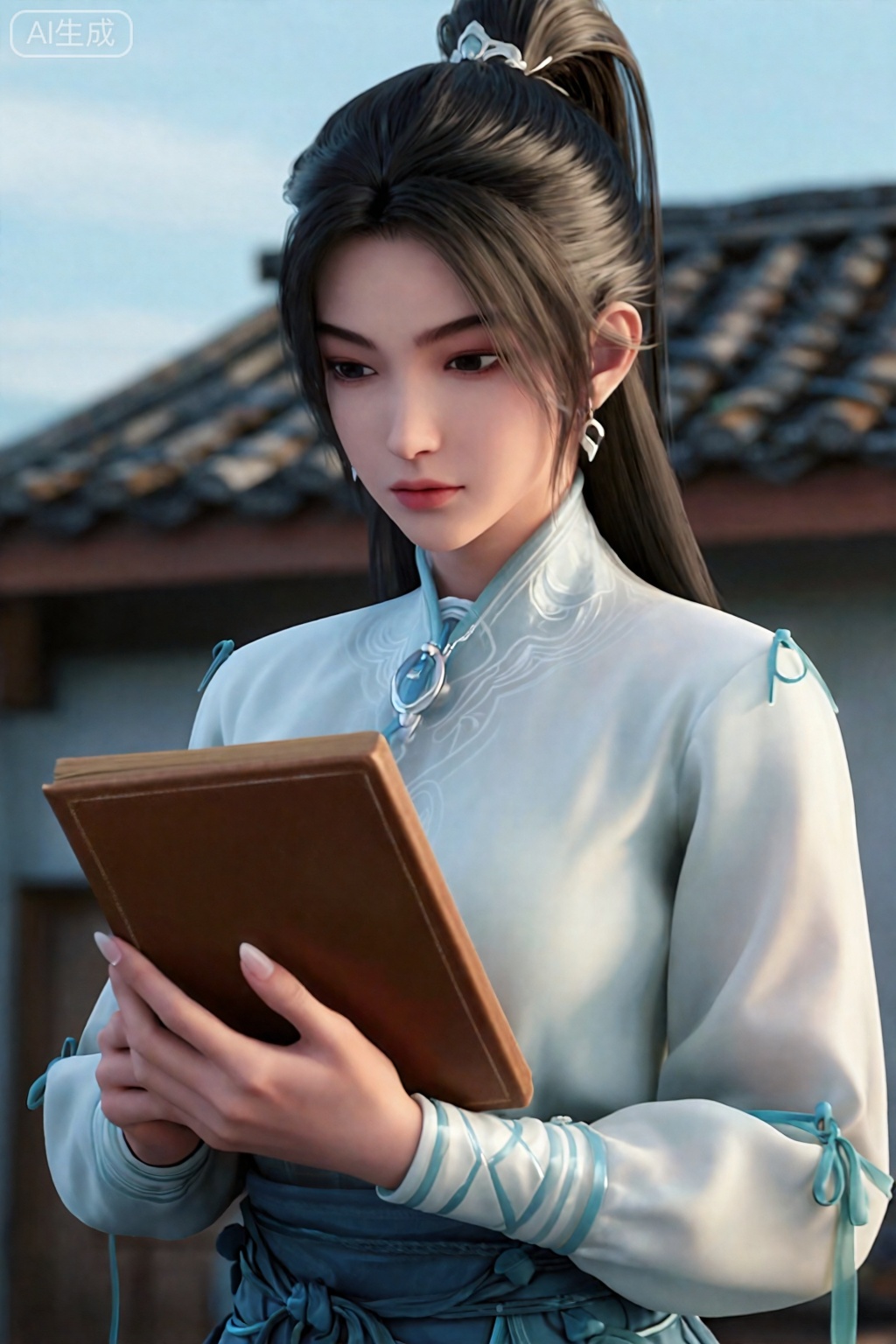 这是一幅非常详细的数字CGI 艺术作品,  描绘的是一位年轻的亚洲女性,  皮肤白皙 by AI光影驿站 on Tensor.Art