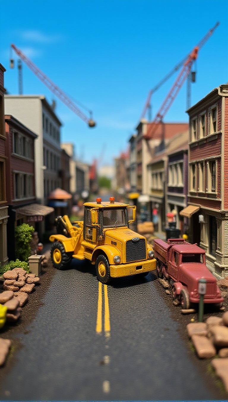 truck,  city,  blue sky on Tensor.Art
