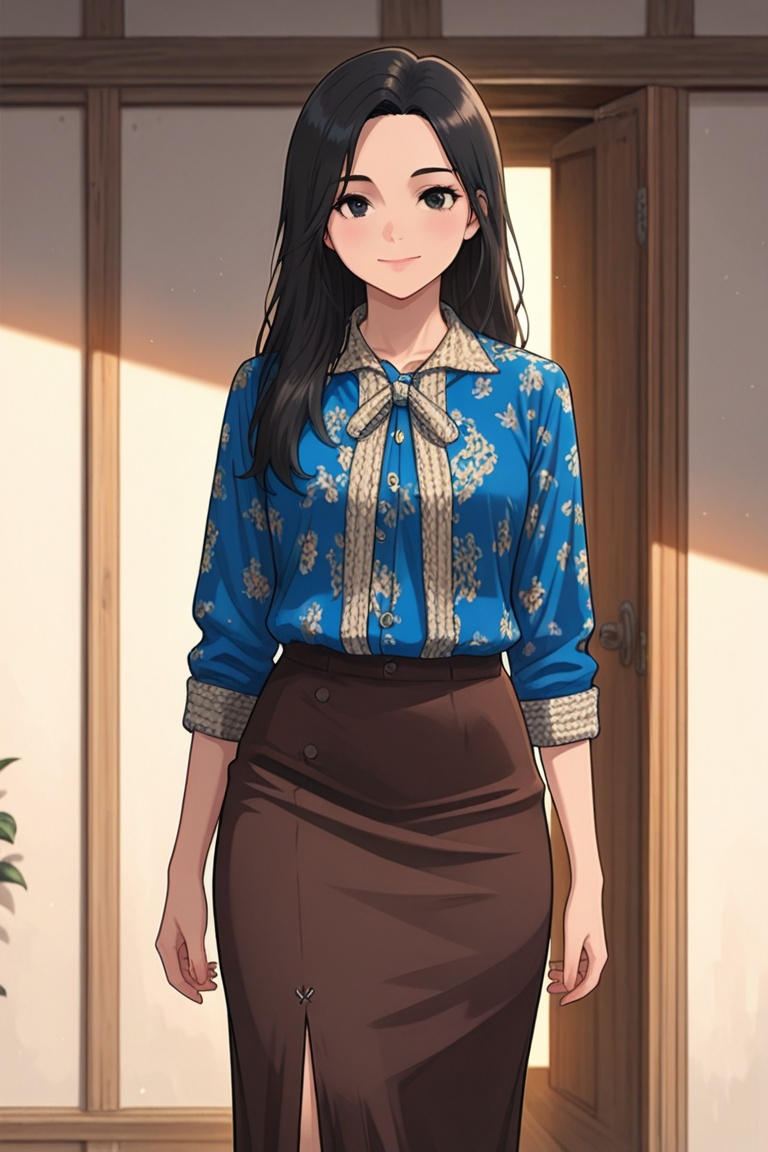 1girl,  solo,  black hair on Tensor.Art